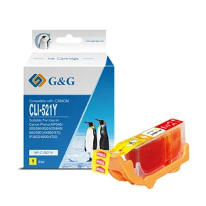 G&G kompatibil. ink s CLI521Y, yellow, 8.4ml, NP-C-0521Y, 2936B001, pre Canon iP3600, iP4600, MP620, MP630, MP980